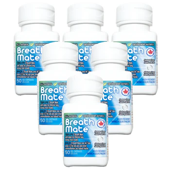 6 Breath Mate Pop-Top bottles